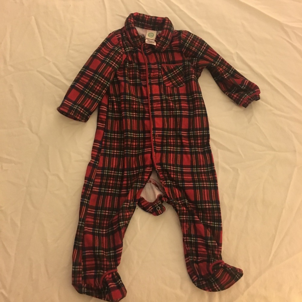 Tartan footie pajama